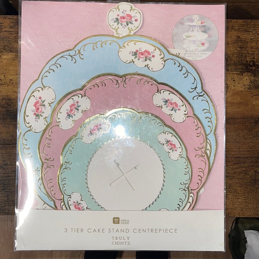 Three tier cake stand centerpiece